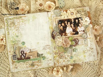 Grandparents wedding day - mixed media album page