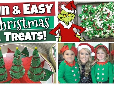 Grinch Popcorn & Brownie Stuffed Christmas Trees ???? Easy Christmas Treats for KIDS!