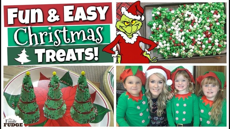 Grinch Popcorn & Brownie Stuffed Christmas Trees ???? Easy Christmas Treats for KIDS!
