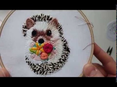 Hedgehog Embroidery Pattern Part Two