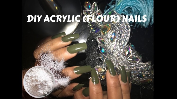 HOW TO: BOUGIE ON A BUDGET! DIY At Home Acrylic-esque Nails Using FLOUR!