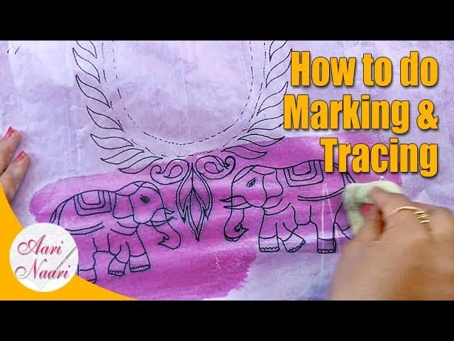 How to do marking & tracing for aari work | marking & tracing of blouse