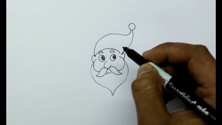 How to draw Christmas Santa claus for kids.very easy.step by step drawing