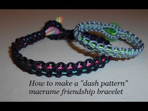 How to Make a Dash Pattern Macrame Bracelet