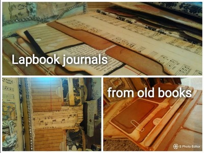 Lapbook journals from old books + tutorial part1