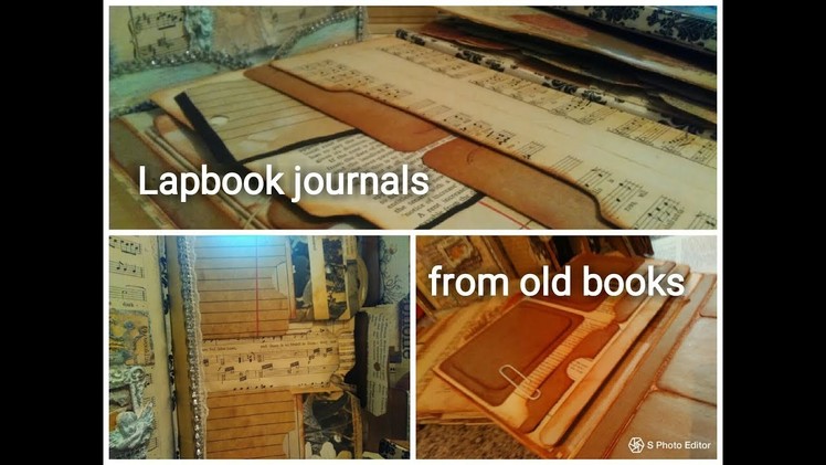 Lapbook journals from old books + tutorial part1