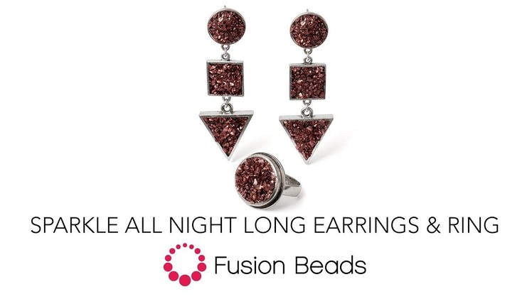 Learn how to create the Sparkle All Night Earring and Ring Set by Fusion Beads