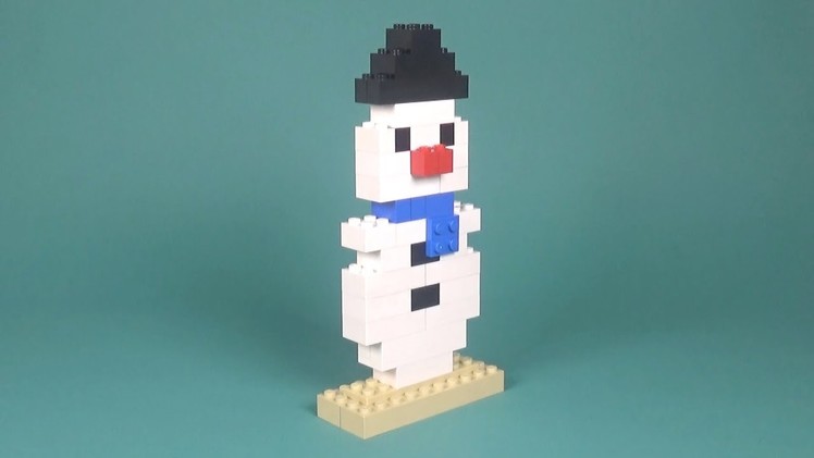 Lego Christmas Snowman (001) Building Instructions - LEGO Classic How To Build - DIY