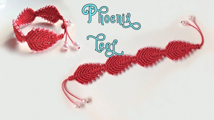 Macrame bracelet tutorial: The phoenix leaf jewelry set - Hướng dẫn đan vòng tay hình chiếc lá