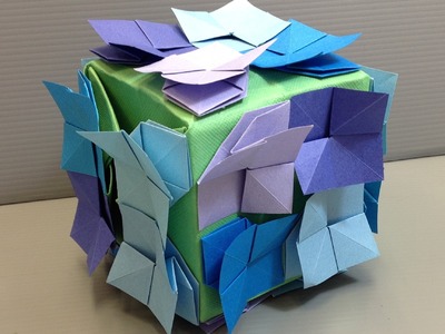 Make an Origami Hydrangea Cube Kusudama