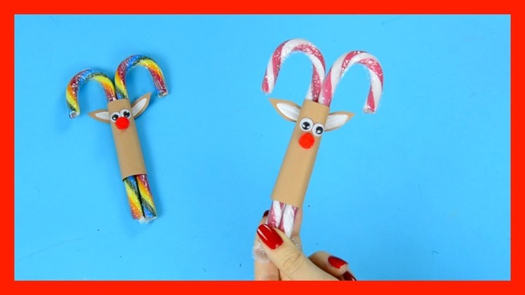 Make Candy Cane Reindeer Treats