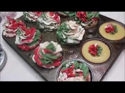 Making Christmas Soap Cupcakes
