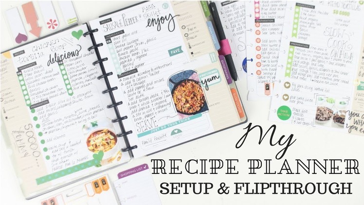 My Recipe Planner Setup &  Flipthrough | Classic Happy Planner | At Home With Quita