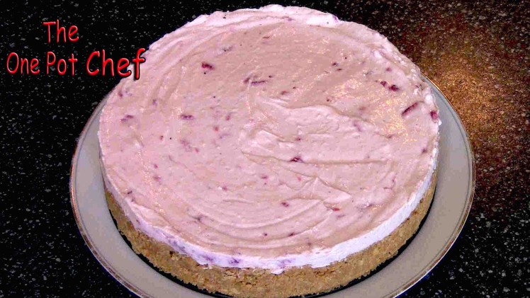 No Bake Strawberry Cheesecake | One Pot Chef