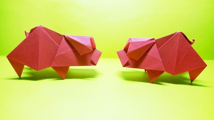 Origami Pig by Hideo Komatsu