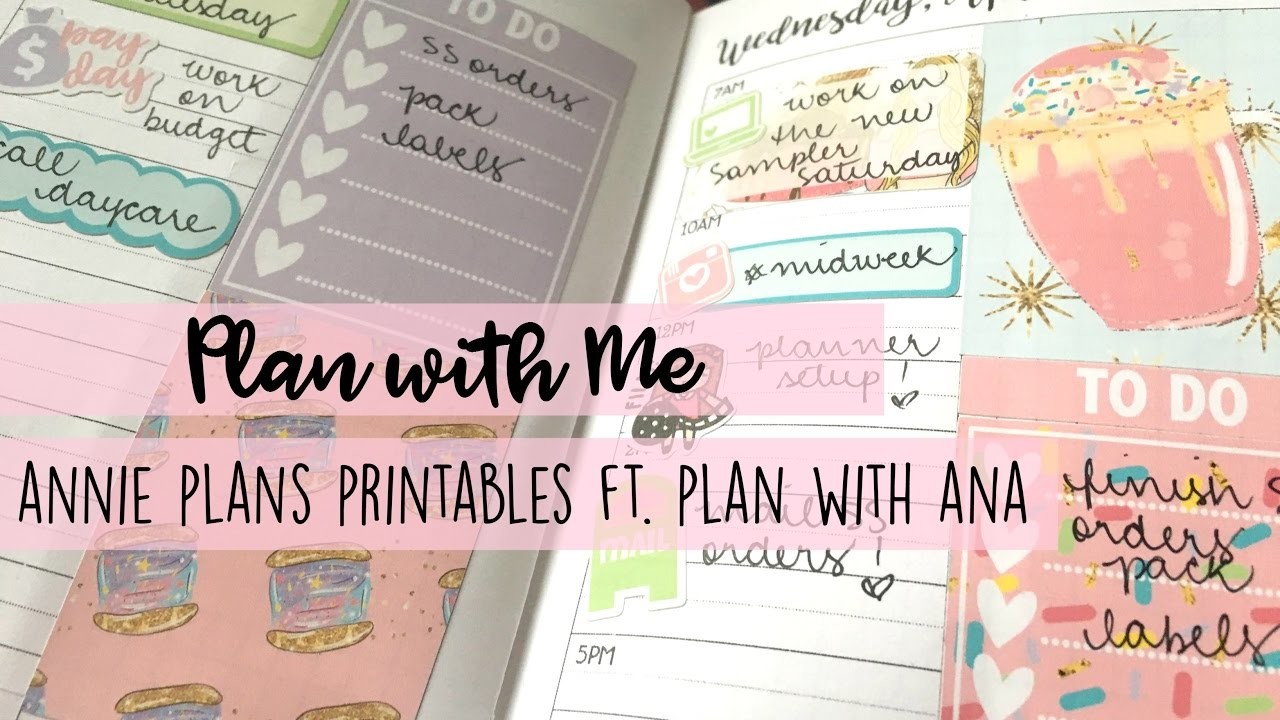 PLAN WITH ME, Travelers Notebook Annie Plans Printables