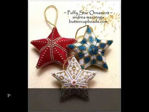 Puffy Star Beaded Ornament by Buttercupbeads.com