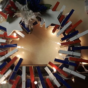 Red, white and blue wreath