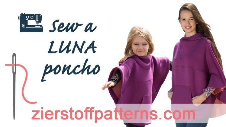 Sew a poncho - PDF pattern LUNA designed by Zierstoffpatterns
