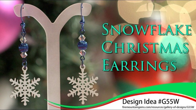 Snowflake Christmas Earrings - #G55W