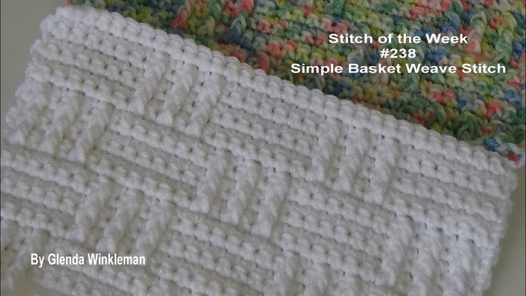 Stitch of the Week  #238  Simple Basket Weave Stitch