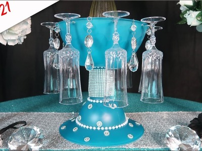 Tiffany Blue Champagne Chiller and Flute Holder
