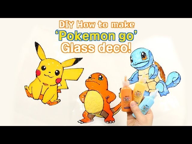 [Toy Gym] 글라스데코로 불 뿜는 파이리 그리기~ DIY How to make ‘Pokemon go’ Glass deco! Making Charmander!