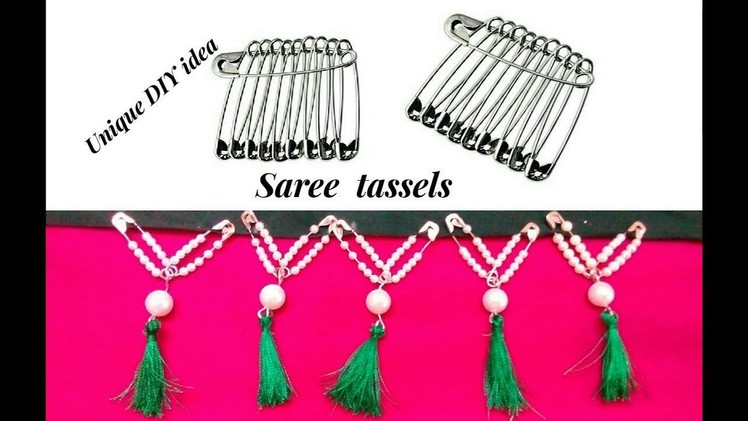 Unique DIY idea | Saree tassels making with safety pins