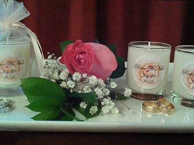 3 Oz Glass Votive Soy Candle Wedding Favors - Personalized Wedding Favors