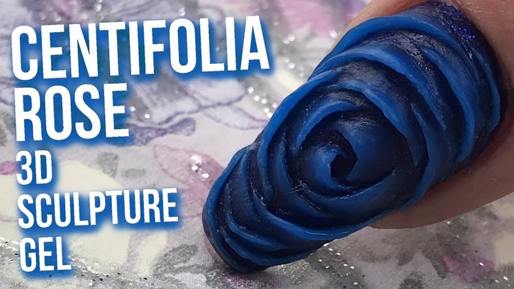 3D Open Rose Nail - Cabbage Rose Design - 3D Sculpture Gel