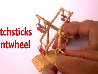 A tiny giant wheel made from matchsticks - RDCrafts