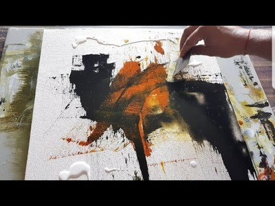 Abstract painting. EASY abstract painting Demonstration in acrylics