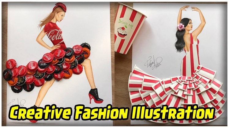 Artist Uses Everyday Objects To Make Fashion Illustration - Creative Fashion Illustration 2017 - #2