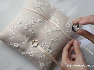 Attaching wedding ring to your ring pillow Part2
