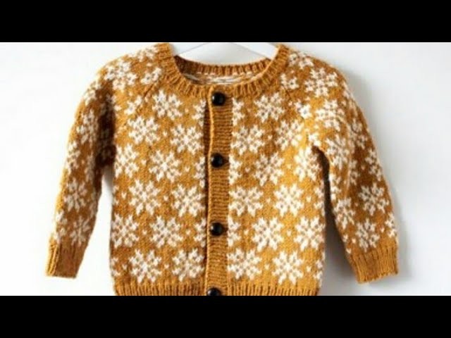 Beautiful Flowers Cardigan for Kids in hindi.Sweater Designs for Baby.Woolen Cardigan:Design-89