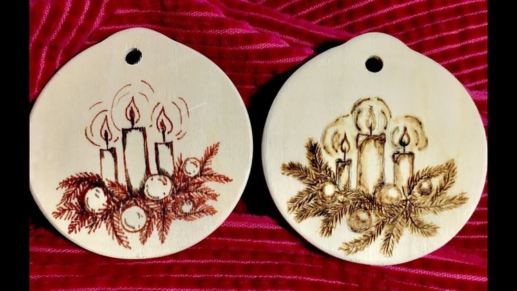By Request! Wood Burning vs Pen & Ink Ornaments