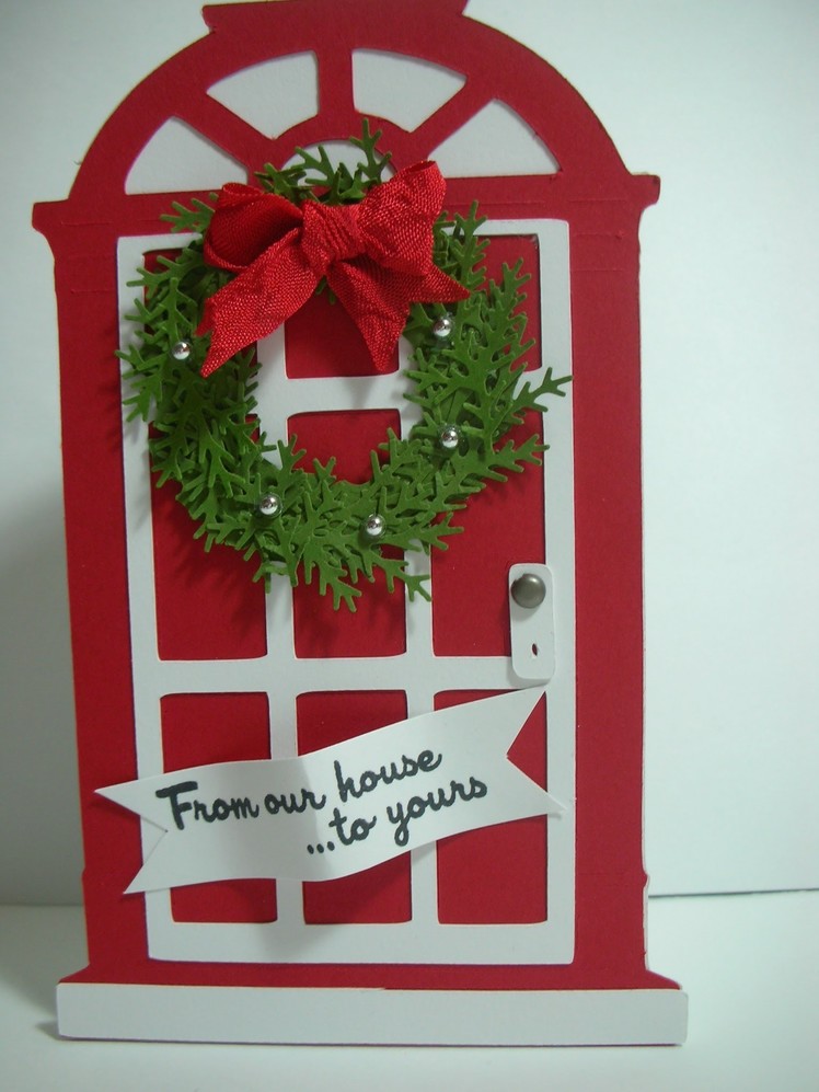 Christmas Door shaped card