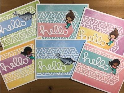 Clean and Simple Hello Cards with Lawn Fawn