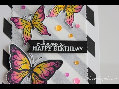 Coloring butterflies with prismacolor pencils