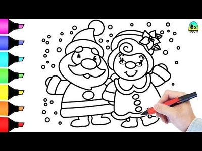 Coloring Pages Santa and Mrs. Claus Colouring book for Children