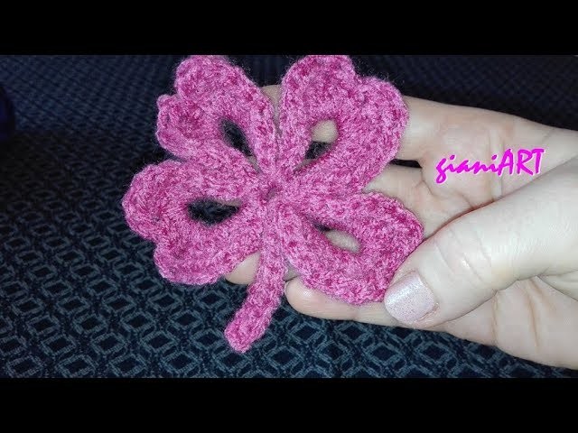 Crochet Four Leaf Clover. Kleeblatt Häkeln(Tutorial)