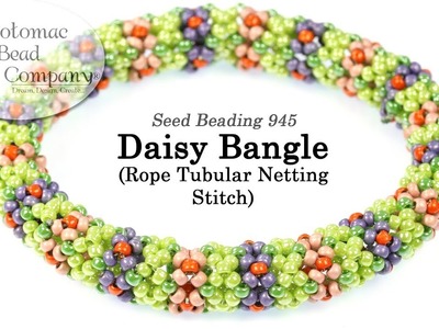 Daisy Bangle Rope (Tubular Netting Stitch Tutorial)