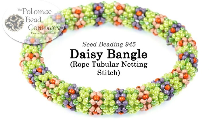 Daisy Bangle Rope (Tubular Netting Stitch Tutorial)