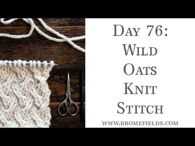 Day 76 Wild Oats Knit Stitch