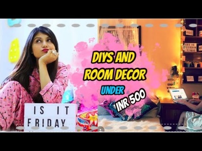 DIYS & Room Decor Under INR 500 | Simple steps to upgrade your room