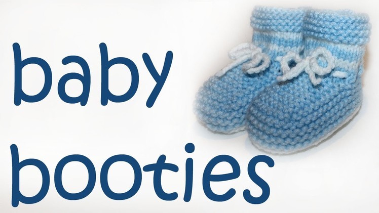 Easy Baby Booties for a Boy - Step by Step