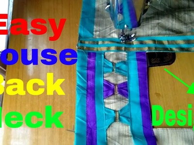 Easy blouse back neck designs cutting and stitching.Easy Making - Cutting