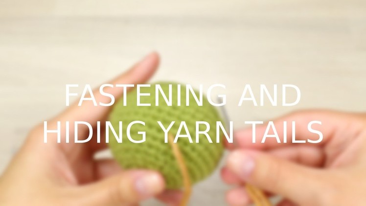 Fastening and hiding yarn tails (right-handed) | Kristi Tullus