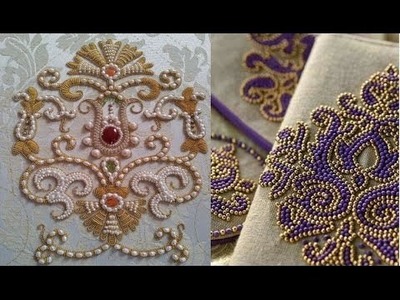 GOLD THREADS & PEARL EMBROIDERY DESIGNS.