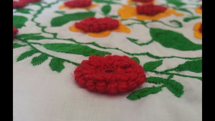 Hand Embroidery: Gobhi Phool. Cabbage flowers
